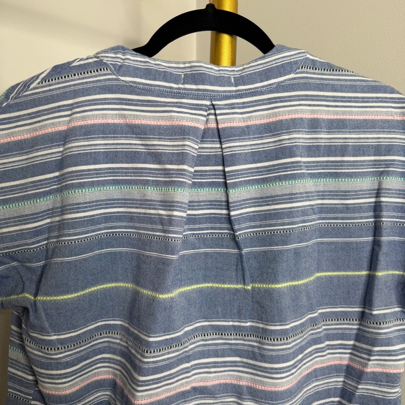 Marine Layer 'Bali' Tunic Top in Blue Multi Stripe - Picture 7 of 8